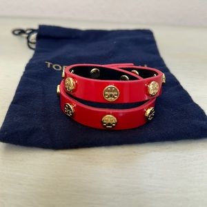 Tory Burch Double Wrap leather bracelet